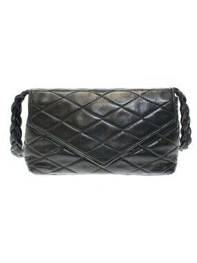 Chanel Old Vintage Quilted Leather Shoulder Bag Black